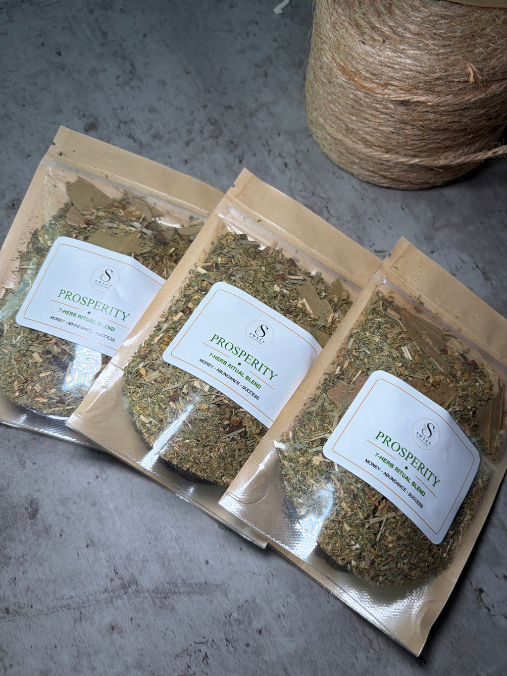 Prosperity 7-Herb Blend, Money Drawing Apothecary Herbs for Abundance and Success