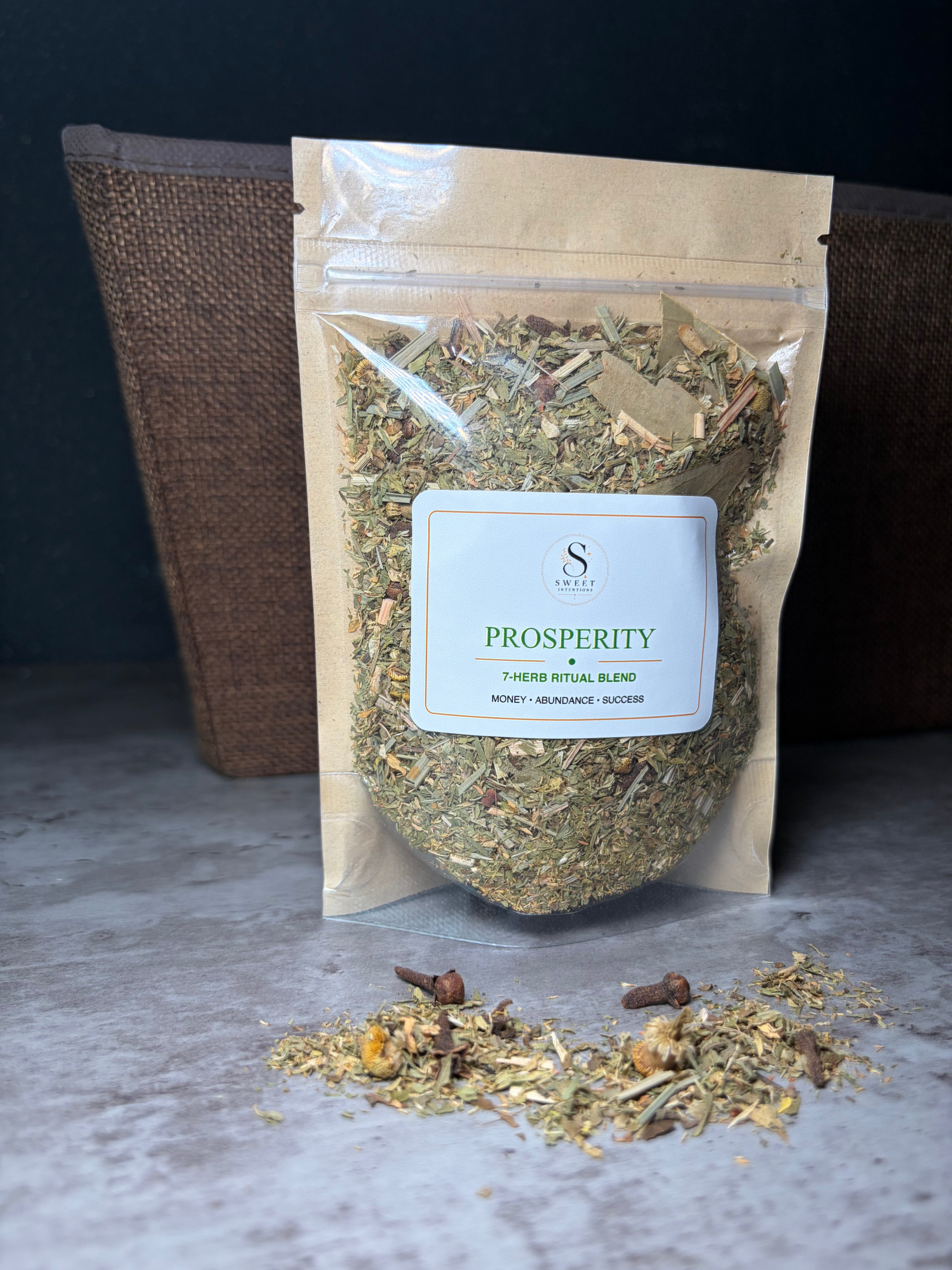 Prosperity 7-Herb Blend, Money Drawing Apothecary Herbs for Abundance and Success