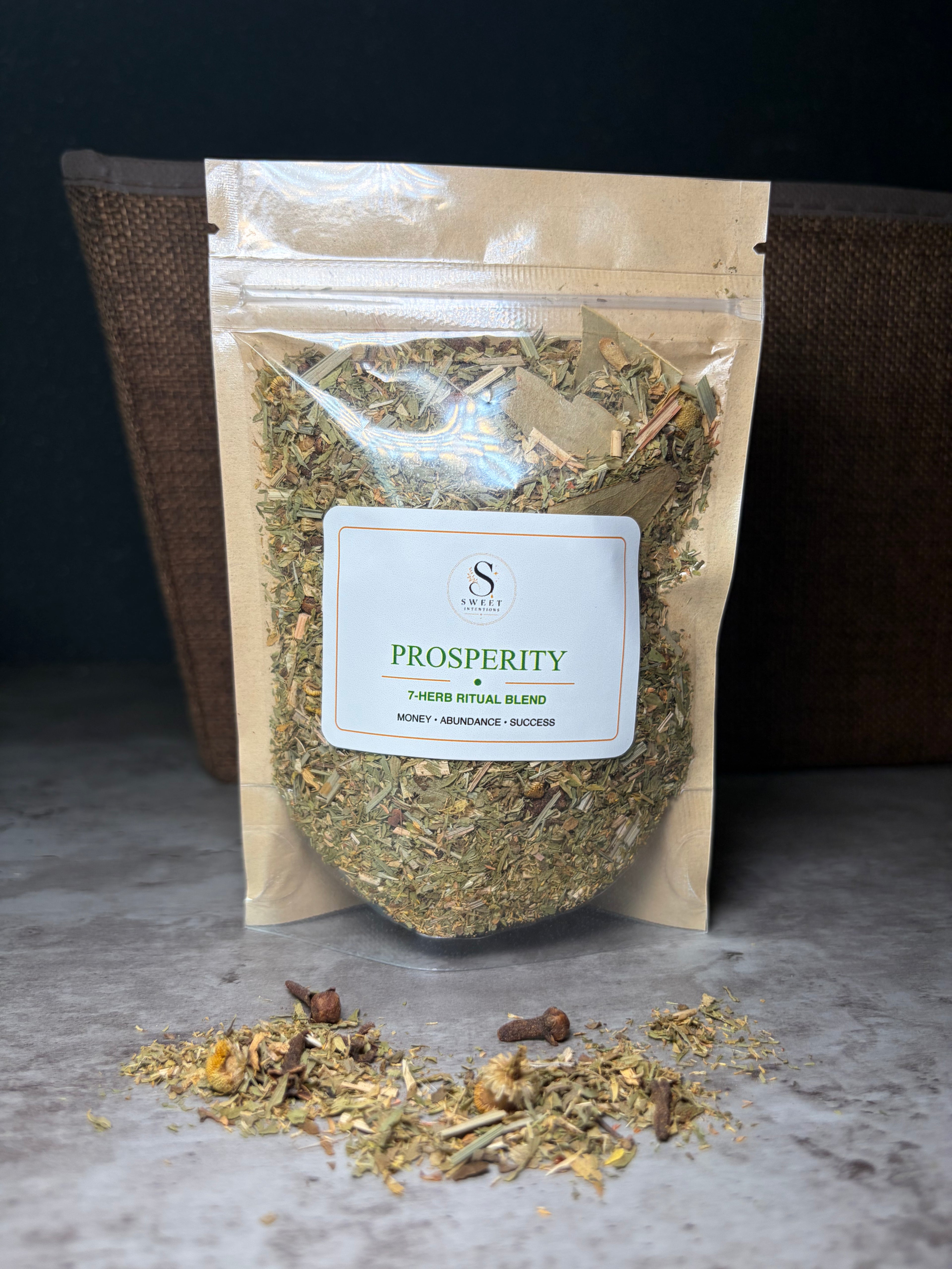 Prosperity 7-Herb Blend, Money Drawing Apothecary Herbs for Abundance and Success