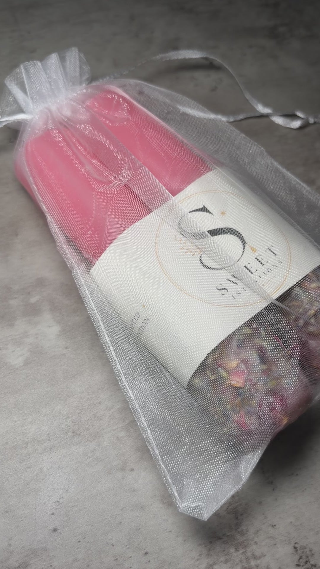 Dressed Love Spell Candles, with Rose and Lavender